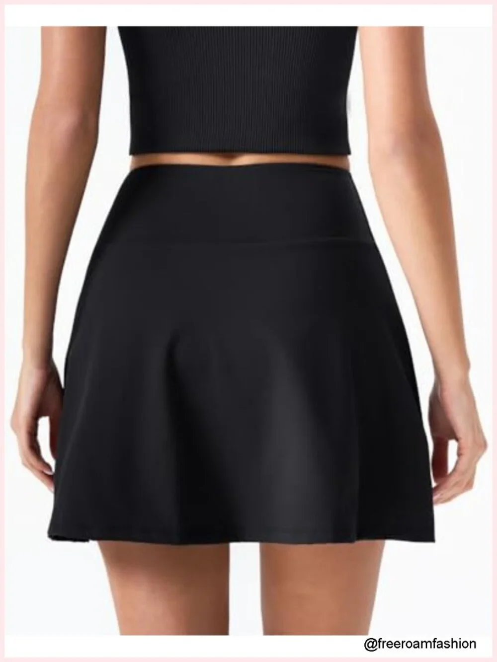 High Waisted Tennis Skort with Shorts and Pockets | Quick Dry | Side Slit